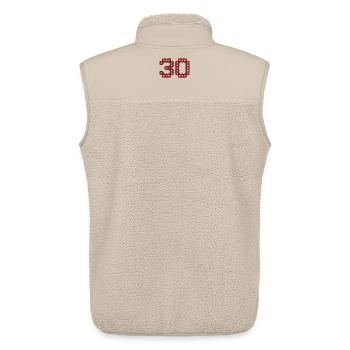 30. 30 YEARS. 30th ANNIVERSARY. 30 YEARS ANNIVERSARY. - Unisex Sherpa Gilet by Stanley/Stella - beige - Back - AI Model Male 178 light (178cm)