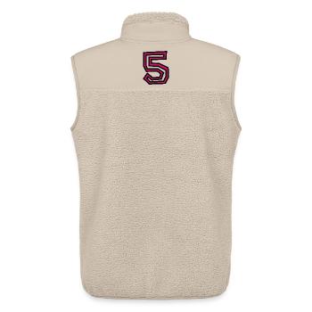 5 - Unisex Sherpaweste von Stanley/Stella - Beige - Hinten - AI Model Male 178 light (178cm)