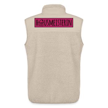 Hausmeisterin - Unisex Sherpaweste von Stanley/Stella - Beige - Hinten - AI Model Male 178 light (178cm)