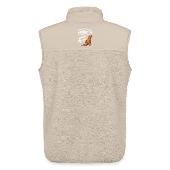Mine Just Be My Golden Retriever - Unisex Sherpa Gilet by Stanley/Stella - beige - Back - AI Model Male 178 light (178cm)