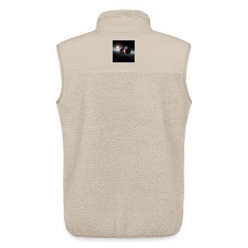 Kosmisches Eclipse Design - Unisex Sherpaweste von Stanley/Stella - Beige - Hinten - AI Model Male 178 light (178cm)