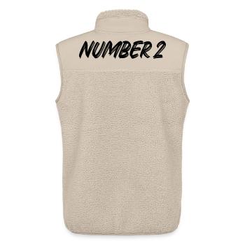 Numéro 2 - deux - deuxième - deuxième - 2 - numéro 2 - Veste sans manches sherpa unisexe Stanley/Stella - beige - Dos - AI Model Male 178 light (178cm)