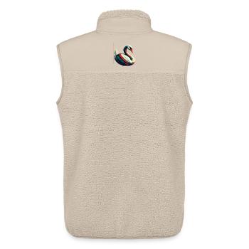 Schwan Zeichentrickfigur Buntes Haustier Tier - Unisex Sherpaweste von Stanley/Stella - Beige - Hinten - AI Model Male 178 light (178cm)