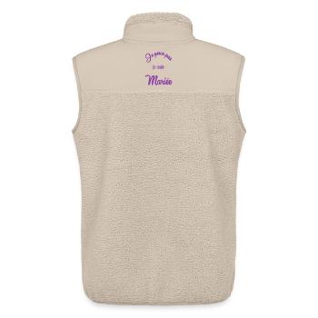 BRIDE-TO-BE. Bachelorette party. WEDDING. TEAM. TEAM BRIDAL - Unisex Sherpa Gilet by Stanley/Stella - beige - Back - AI Model Male 178 light (178cm)