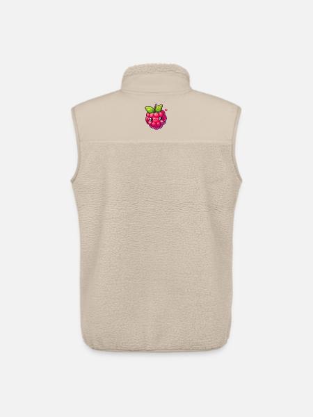 Raspberry - Heart - Unisex Sherpa Gilet by Stanley/Stella - beige