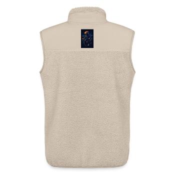 Neon Drummer - Unisex Sherpa Gilet by Stanley/Stella - beige - Back - AI Model Male 178 light (178cm)
