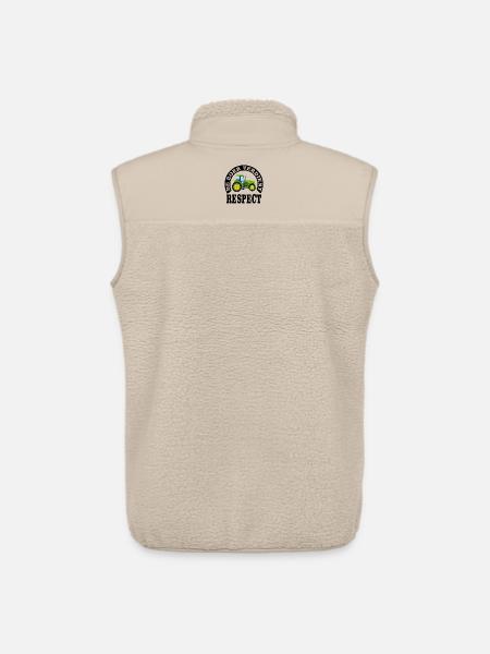Farmers deserve respect - Unisex Sherpa Gilet by Stanley/Stella - beige
