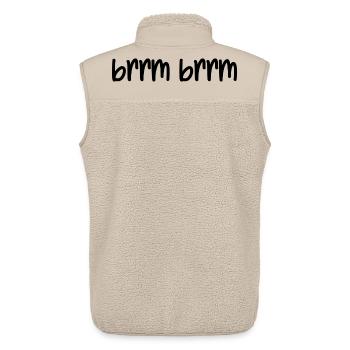 brrm brrm - Unisex Sherpa Gilet by Stanley/Stella - beige - Back - AI Model Male 178 light (178cm)