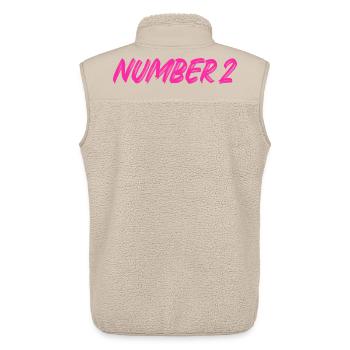 Numéro 2 - deux - deuxième - deuxième - 2 - numéro 2 - Veste sans manches sherpa unisexe Stanley/Stella - beige - Dos - AI Model Male 178 light (178cm)