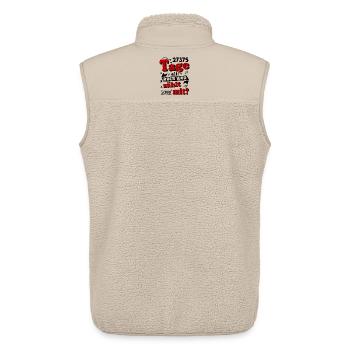 Geburtstag 75 Jahre Tage alt Happy Birthday - Unisex Sherpaweste von Stanley/Stella - Beige - Hinten - AI Model Male 178 light (178cm)