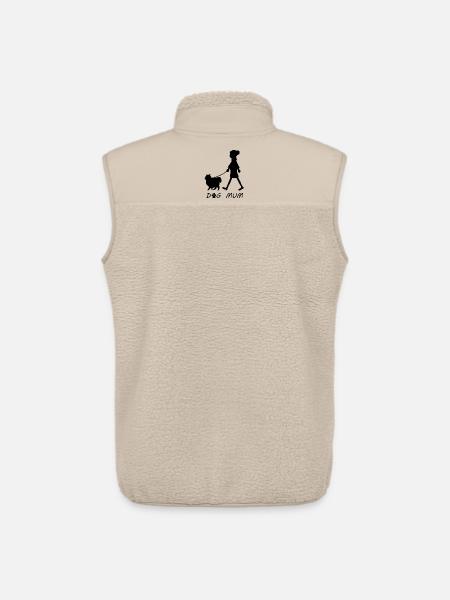 Dog Mum - Unisex Sherpa Gilet by Stanley/Stella - beige