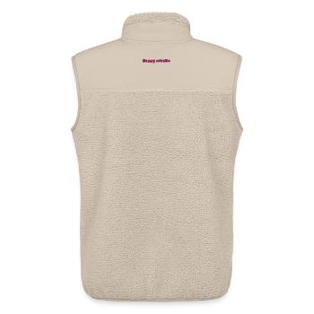 RETRAITE. BONNE RETRAITE. JOYEUSE RETRAITE - Veste sans manches sherpa unisexe Stanley/Stella - beige - Dos - AI Model Male 178 light (178cm)