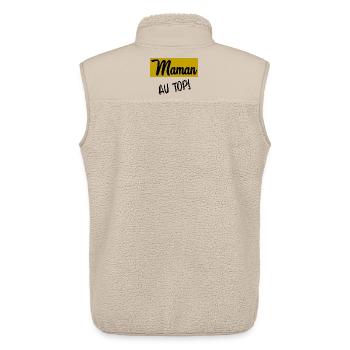 OMA. MUTTERTAG - Unisex Sherpaweste von Stanley/Stella - Beige - Hinten - AI Model Male 178 light (178cm)