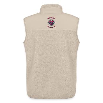 My Heart Beats For You - Unisex Sherpaweste von Stanley/Stella - Beige - Hinten - AI Model Male 178 light (178cm)