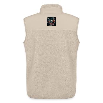 American Baseball Stylish Fan Design - Unisex Sherpa Gilet by Stanley/Stella - beige - Back - AI Model Male 178 light (178cm)