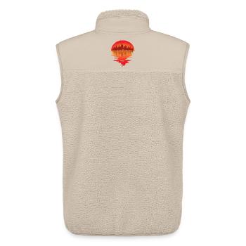 Sonnenuntergang am Waldsee - Unisex Sherpaweste von Stanley/Stella - Beige - Hinten - AI Model Male 178 light (178cm)