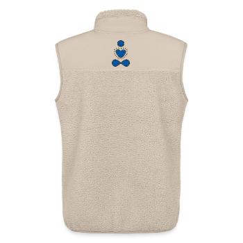 Infinity Heart Emblem - Unisex Sherpa Gilet by Stanley/Stella - beige - Back - AI Model Male 178 light (178cm)