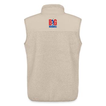 Baseball BIG - Unisex Sherpa Gilet by Stanley/Stella - beige - Back - AI Model Male 178 light (178cm)
