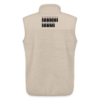 18 Beer Bottles - Beer - 18 Years - 18th Birthday - Unisex Sherpa Gilet by Stanley/Stella - beige - Back - AI Model Male 178 light (178cm)