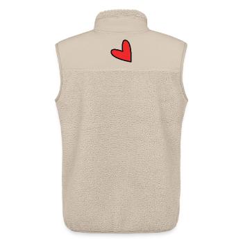 RETIREMENT. COLLEAGUE. RETIREMENT. RETIRED. RETIREMENT. - Unisex Sherpa Gilet by Stanley/Stella - beige - Back - AI Model Male 178 light (178cm)