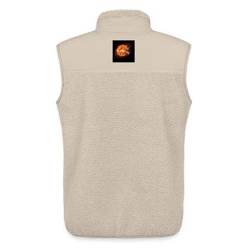Feuriger Kometen-Print auf T-Shirt - Unisex Sherpaweste von Stanley/Stella - Beige - Hinten - AI Model Male 178 light (178cm)