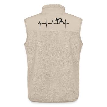 mein herz schlägt für kampfsport - Unisex Sherpaweste von Stanley/Stella - Beige - Hinten - AI Model Male 178 light (178cm)