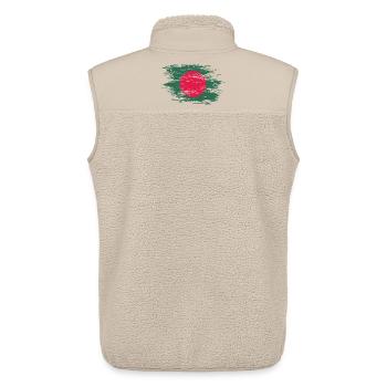 Bangladesch Flagge used - Unisex Sherpaweste von Stanley/Stella - Beige - Hinten - AI Model Male 178 light (178cm)
