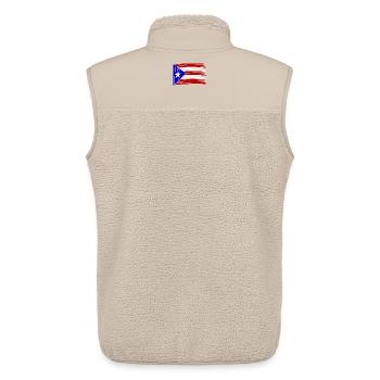 Puerto Rico Flag Flagge painted gemalt - Unisex Sherpaweste von Stanley/Stella - Beige - Hinten - AI Model Male 178 light (178cm)