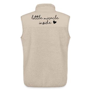 little miracle inside - Unisex Sherpaweste von Stanley/Stella - Beige - Hinten - AI Model Male 178 light (178cm)