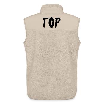Top - Unisex Sherpaweste von Stanley/Stella - Beige - Hinten - AI Model Male 178 light (178cm)