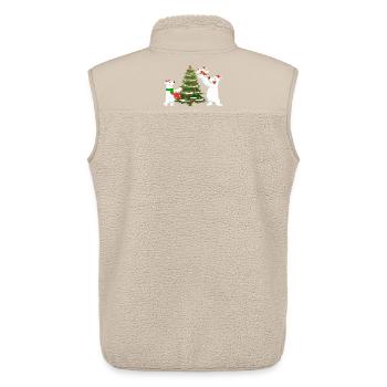 Eis-Weihnachtsbaumbären - Unisex Sherpaweste von Stanley/Stella - Beige - Hinten - AI Model Male 178 light (178cm)