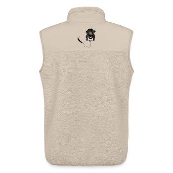  Faultier Bungee Jumper, Bungy Jumps, Bungee - Unisex Sherpaweste von Stanley/Stella - Beige - Hinten - AI Model Male 178 light (178cm)
