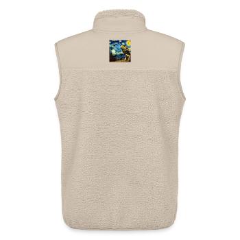 Bearded Dragon Lizard Starry Night Bartagame - Unisex Sherpaweste von Stanley/Stella - Beige - Hinten - AI Model Male 178 light (178cm)
