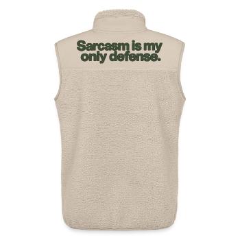 Sarcasm Is My Only Defense - Unisex Sherpaweste von Stanley/Stella - Beige - Hinten - AI Model Male 178 light (178cm)