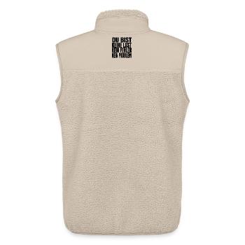Du bist keine Last – Mutmacher & Selbstwert | AMFI - Unisex Sherpaweste von Stanley/Stella - Beige - Hinten - AI Model Male 178 light (178cm)