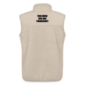 Fick_mich_wie_das_Finanzamt - Unisex Sherpaweste von Stanley/Stella - Beige - Hinten - AI Model Male 178 light (178cm)