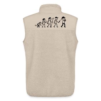  Golfspieler Golf Golfball Evolution Strichmänchen - Unisex Sherpaweste von Stanley/Stella - Beige - Hinten - AI Model Male 178 light (178cm)