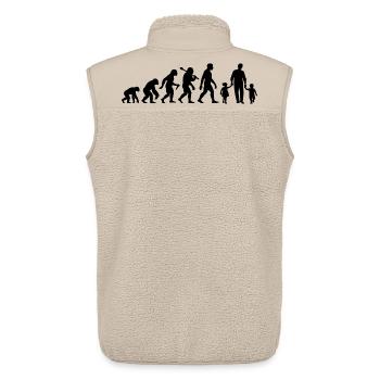 Vater Sohn Tochter Evolution Für Besten Vater - Unisex Sherpaweste von Stanley/Stella - Beige - Hinten - AI Model Male 178 light (178cm)