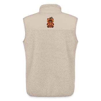 Grummeliger Kürbisbär - Unisex Sherpaweste von Stanley/Stella - Beige - Hinten - AI Model Male 178 light (178cm)
