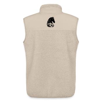 Friese Pferd Fryslân Landschaft Double Exposure - Unisex Sherpaweste von Stanley/Stella - Beige - Hinten - AI Model Male 178 light (178cm)