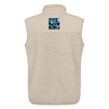 Grauwolf Starry Night - Unisex Sherpaweste von Stanley/Stella - Beige - Hinten - AI Model Male 178 light (178cm)