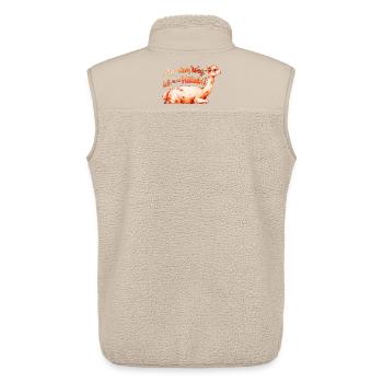 Aus dem Weg ich muss Häkeln Alpaka Geschenk - Unisex Sherpaweste von Stanley/Stella - Beige - Hinten - AI Model Male 178 light (178cm)