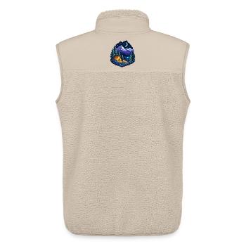 Camping unter dem Mond - Unisex Sherpaweste von Stanley/Stella - Beige - Hinten - AI Model Male 178 light (178cm)