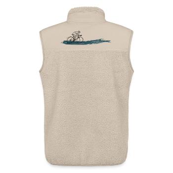 Rennrad Illustration – Modernes Radsport Motiv - Unisex Sherpaweste von Stanley/Stella - Beige - Hinten - AI Model Male 178 light (178cm)