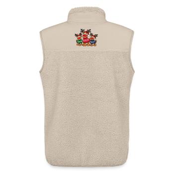 Weihnachts-Elche – Christmas Crew - Unisex Sherpaweste von Stanley/Stella - Beige - Hinten - AI Model Male 178 light (178cm)
