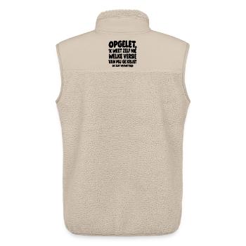 Lustiges flämisches T-Shirt - Unisex Sherpaweste von Stanley/Stella - Beige - Hinten - AI Model Male 178 light (178cm)