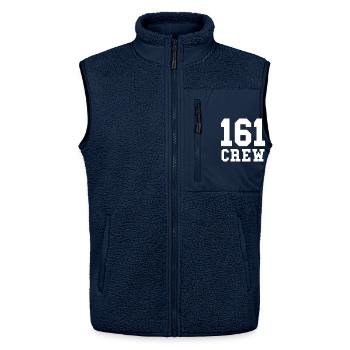 161 Crew - Support your local Antifa - Unisex Sherpaweste von Stanley/Stella - Navy - Vorne - AI Model Female 172 light (172cm) & AI Model Male 178 light (178cm)