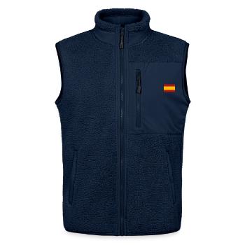 SPANISCHE FLAGGE - Unisex Sherpaweste von Stanley/Stella - Navy - Vorne - AI Model Female 172 light (172cm) & AI Model Male 178 light (178cm)