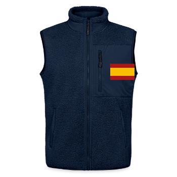 SPANISCHE FLAGGE - Unisex Sherpaweste von Stanley/Stella - Navy - Vorne - AI Model Female 172 light (172cm) & AI Model Male 178 light (178cm)