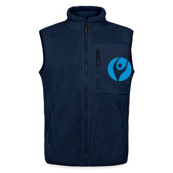 Physio 4 Logo - Unisex Sherpaweste von Stanley/Stella - Navy - Vorne - AI Model Female 172 light (172cm) & AI Model Male 178 light (178cm)